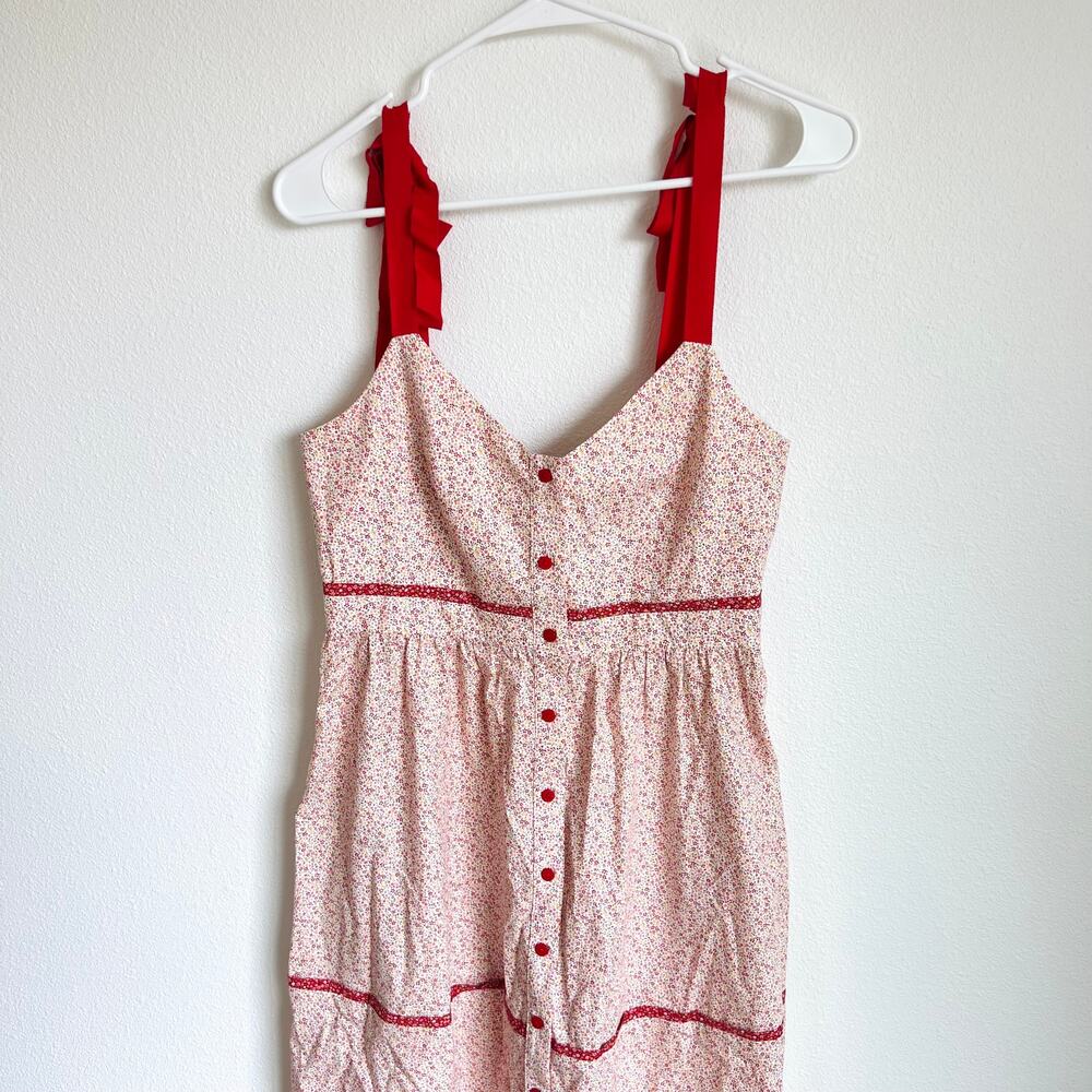 La Ligne Floral Kate Dress Cottagecore Tiered Button Down Women's Small - Picture 4 of 8